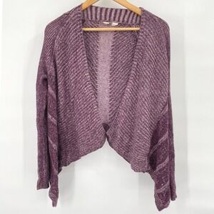 Anthropologie Moth Cardigan Knit Sweater‎ Open Front Viscose Cashmere Womens Sm